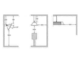 Infrarot Außenstrahler Halogen CAN-2000W Mindestabmessungen