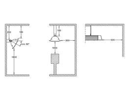 Infrarotstrahler Außen Halogen CAN-1000F Mindestabstände